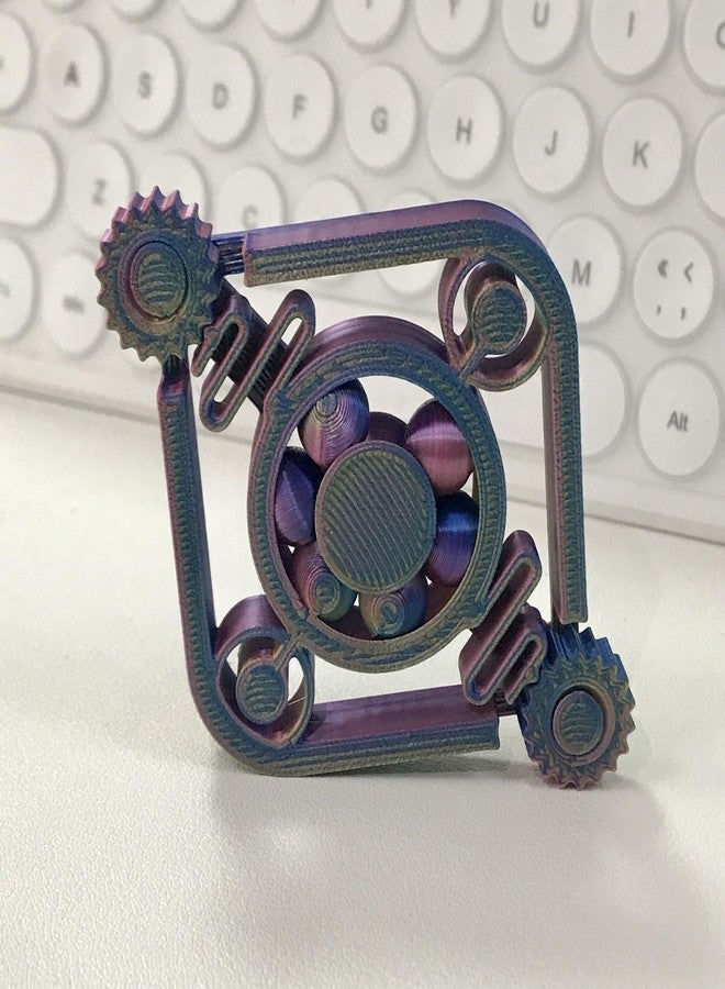 oyeftp 2PCS Fidget Spinners for Teens & Adults, 3D Printed Fidget Spinners Toy ADHD Autism Sensory Stress Relief Toys, Office Desk Toy, Back to School Supplies Easter Party Favors for Teens Desktop Deco Gift - Image 5